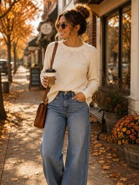 Loft Cream Knit Sweater